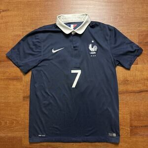 Nike France Jersey M Blue Collared World Cup France Franck Ribery 7